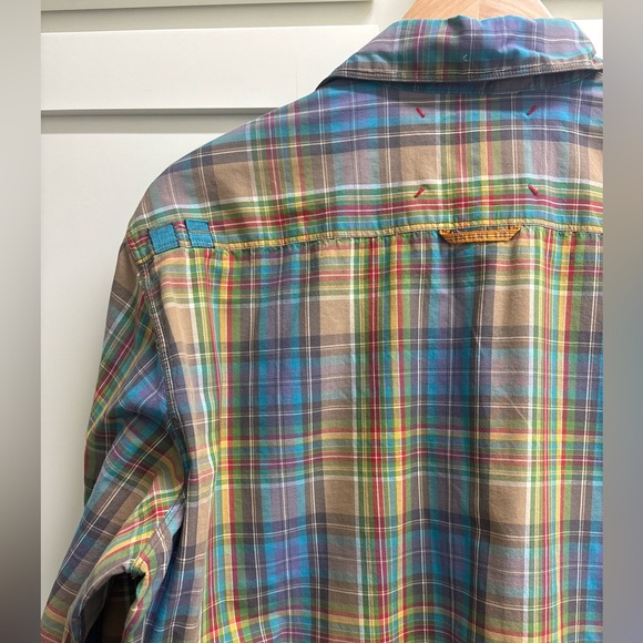 Robert Graham Mens Size M Freshly Laundered Shirt Plaid Button Front Multi Blue - Picture 6 of 9